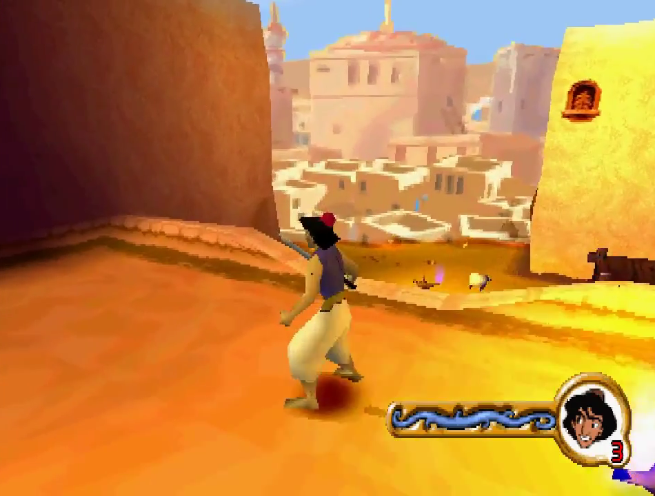 old aladin game where it shows movie clips